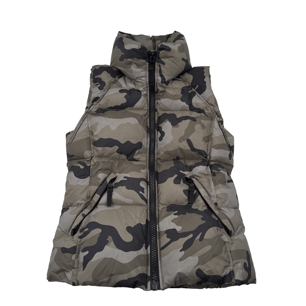SAM Camo Freedom Vest Womens Large Gray Down Puffer